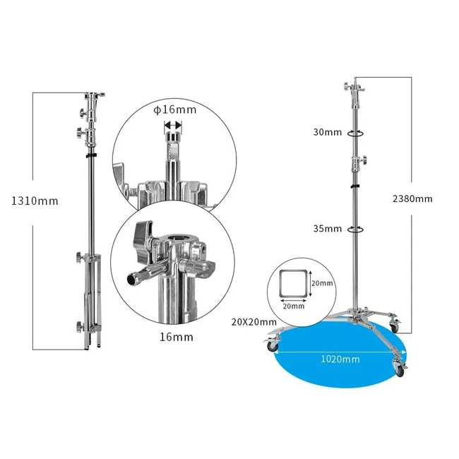 JINBEI JF-238A Stüdyo Işık Standı Çelik