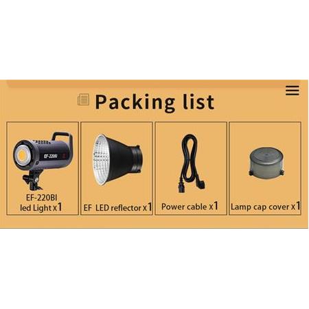 JINBEI EF-220Bi AC/DC BiColor COB LED Video Işığı