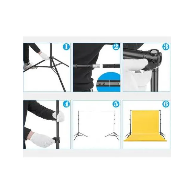 Greenbox Yeşil Fon Perdesi 2mx3m ve JINBEI Fon Asma Standı 3mx3mTaşıma çantası ile Kit
