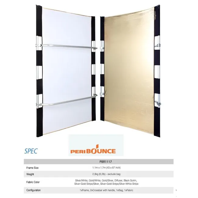Peri Bounce 1.1x1.7m  Butterfly  Paneli Gold/Silver Kit