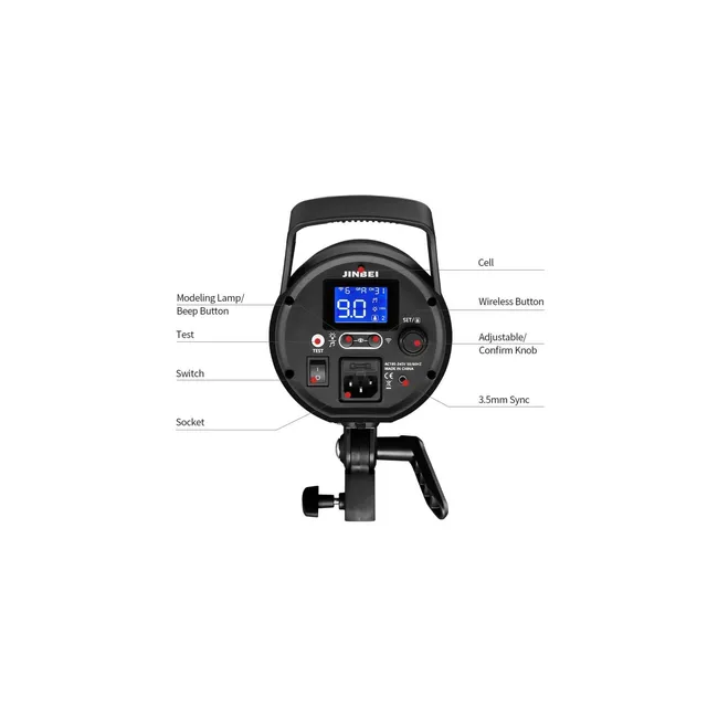 JINBEI SPARK  400D w/s Digital Paraflaş (LED Model Lambalı)