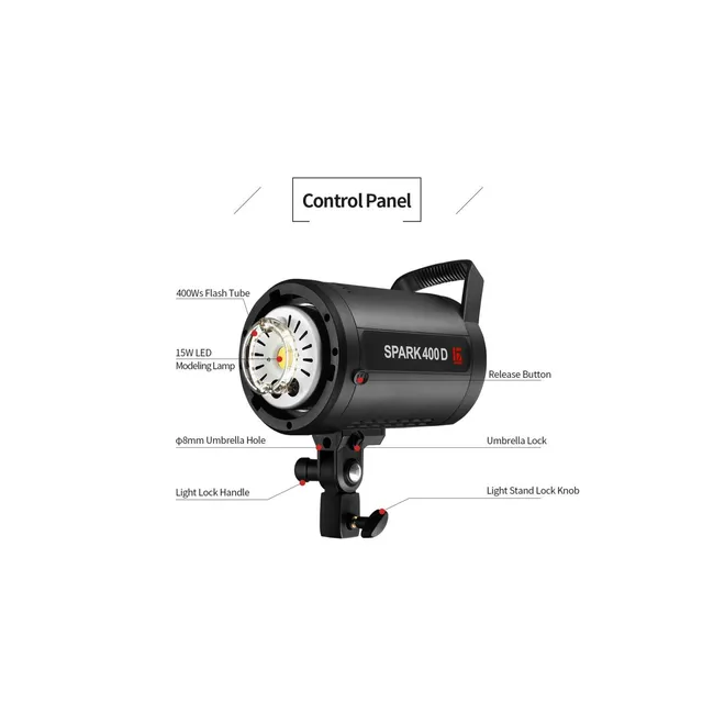 JINBEI SPARK  400D w/s Digital Paraflaş (LED Model Lambalı)