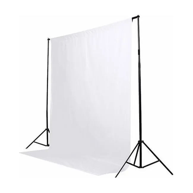 White screen-beyaz fon perde(2 x 3 m)  ve Fon Asma Standı Kıt