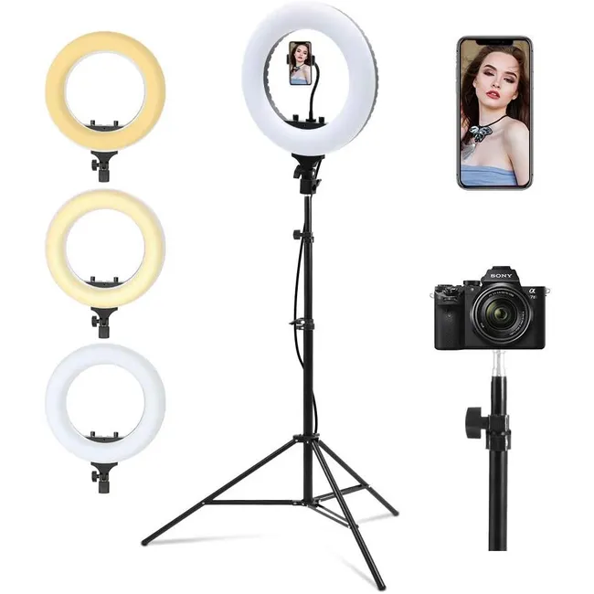 JINBEI LR-480C LED Ring Light(18 inc 480Led)+L-180 Işık Stand Kiti